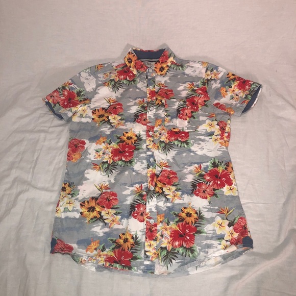 Free Planet Other - Free Planet All Over Tropical Button Up Shirt